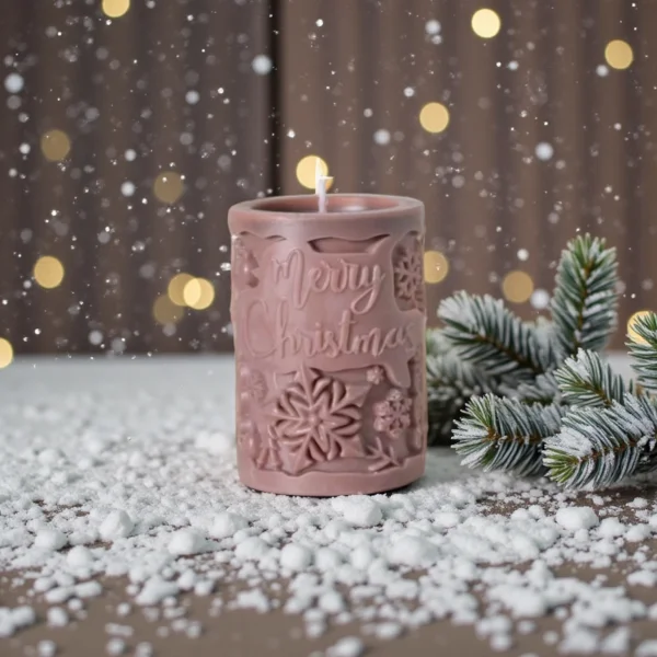 Cylinder Christmas Candles - Image 2